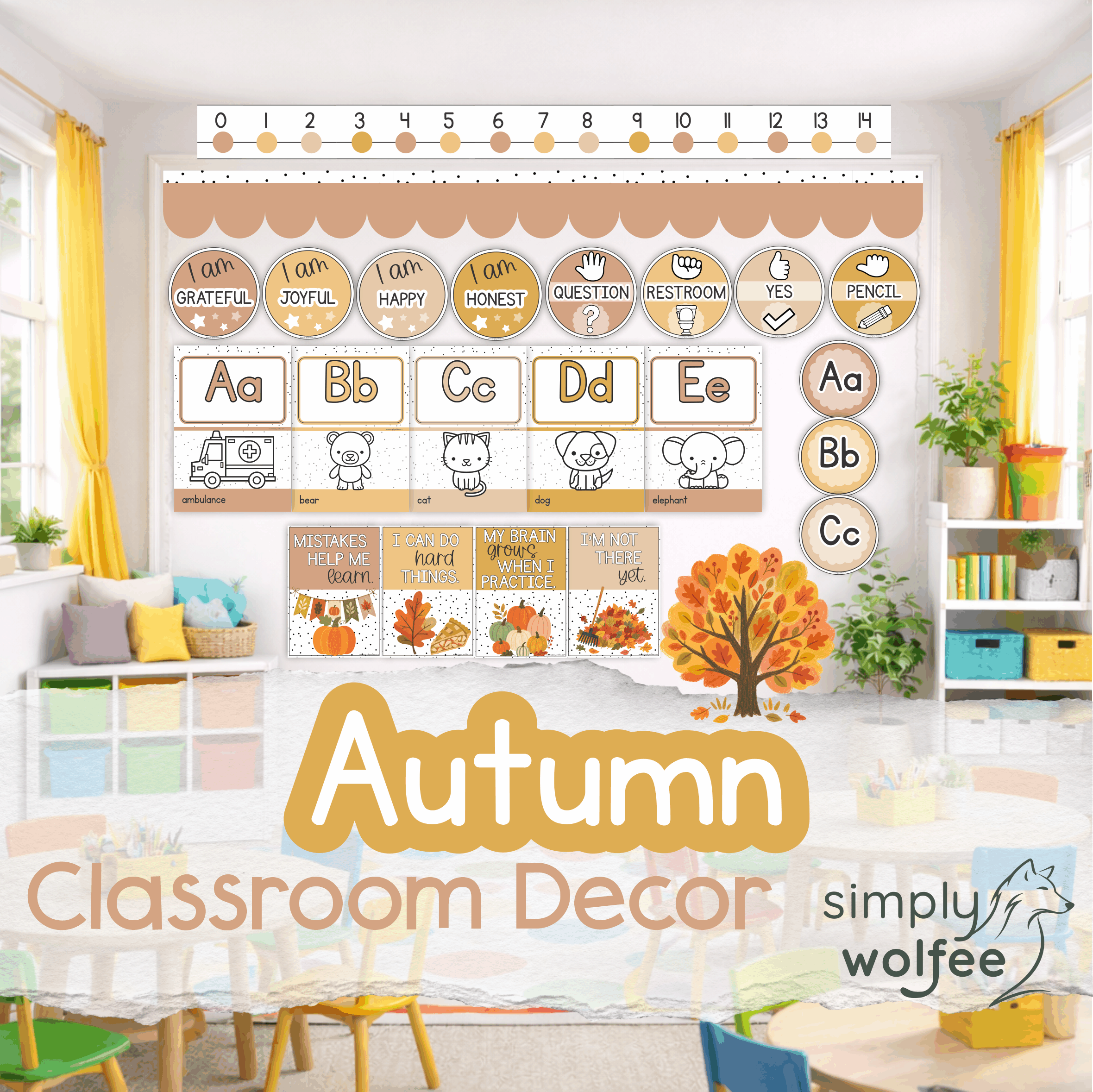 Autumn Class Decor - Full Bundle Editable