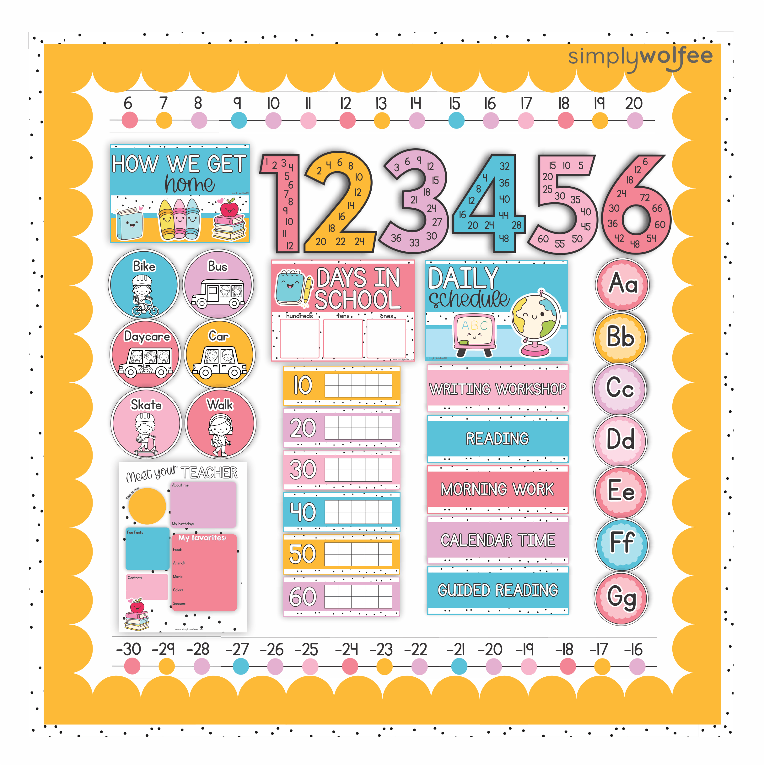 Pastel School Class Decor - Full Bundle Editable - Image 5