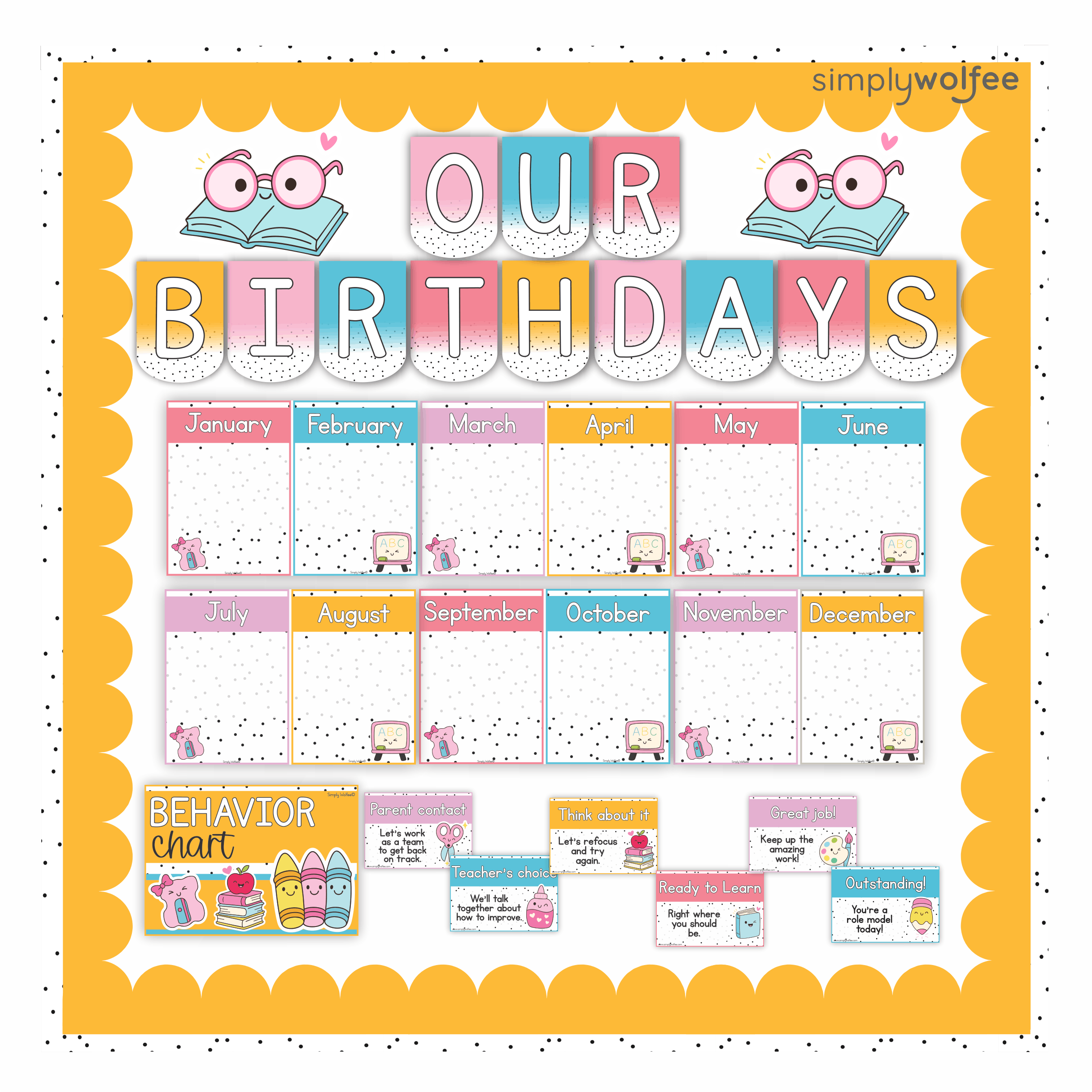 Pastel School Class Decor - Full Bundle Editable - Image 8