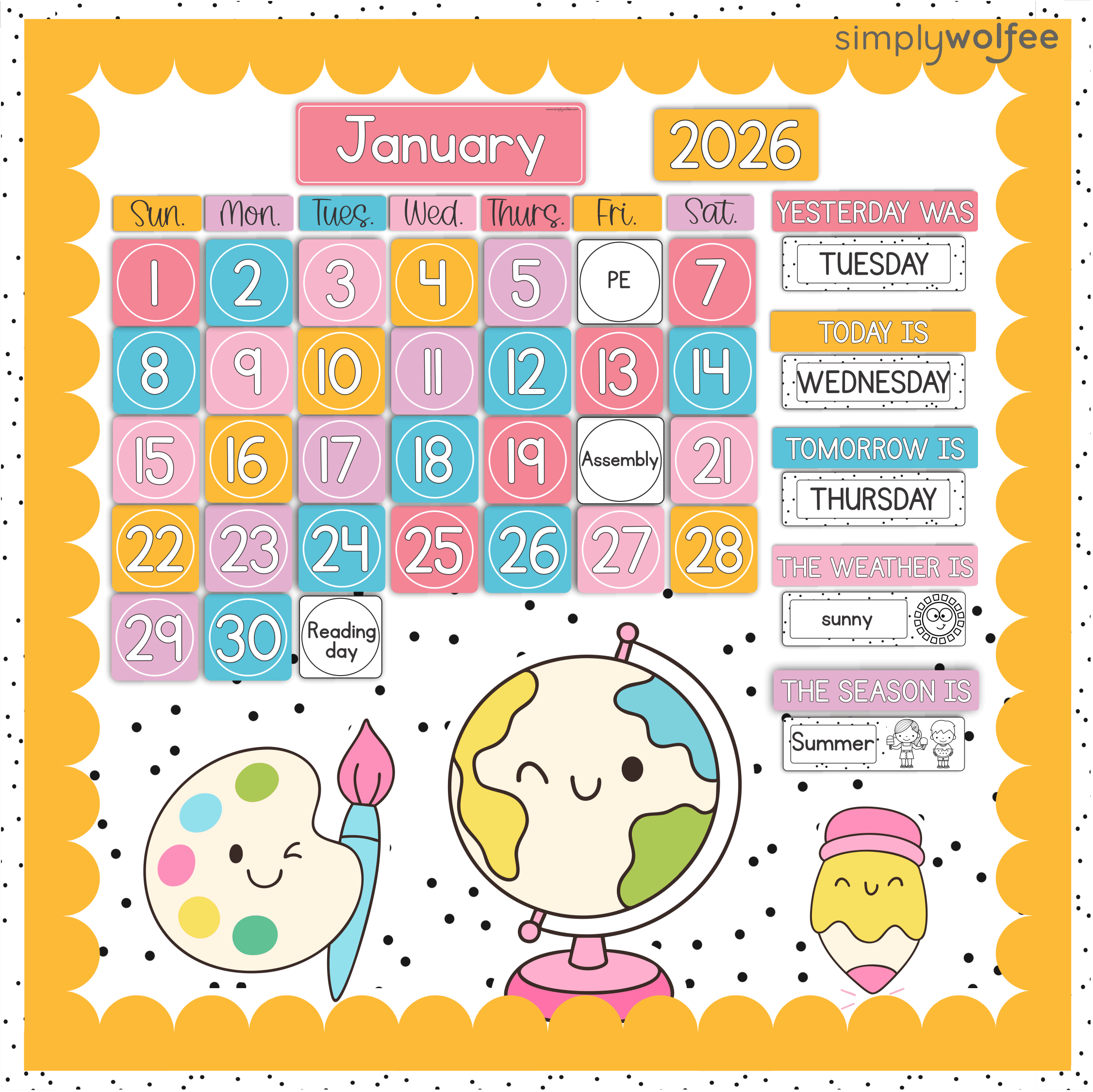 Pastel School Class Decor - Full Bundle Editable - Image 9