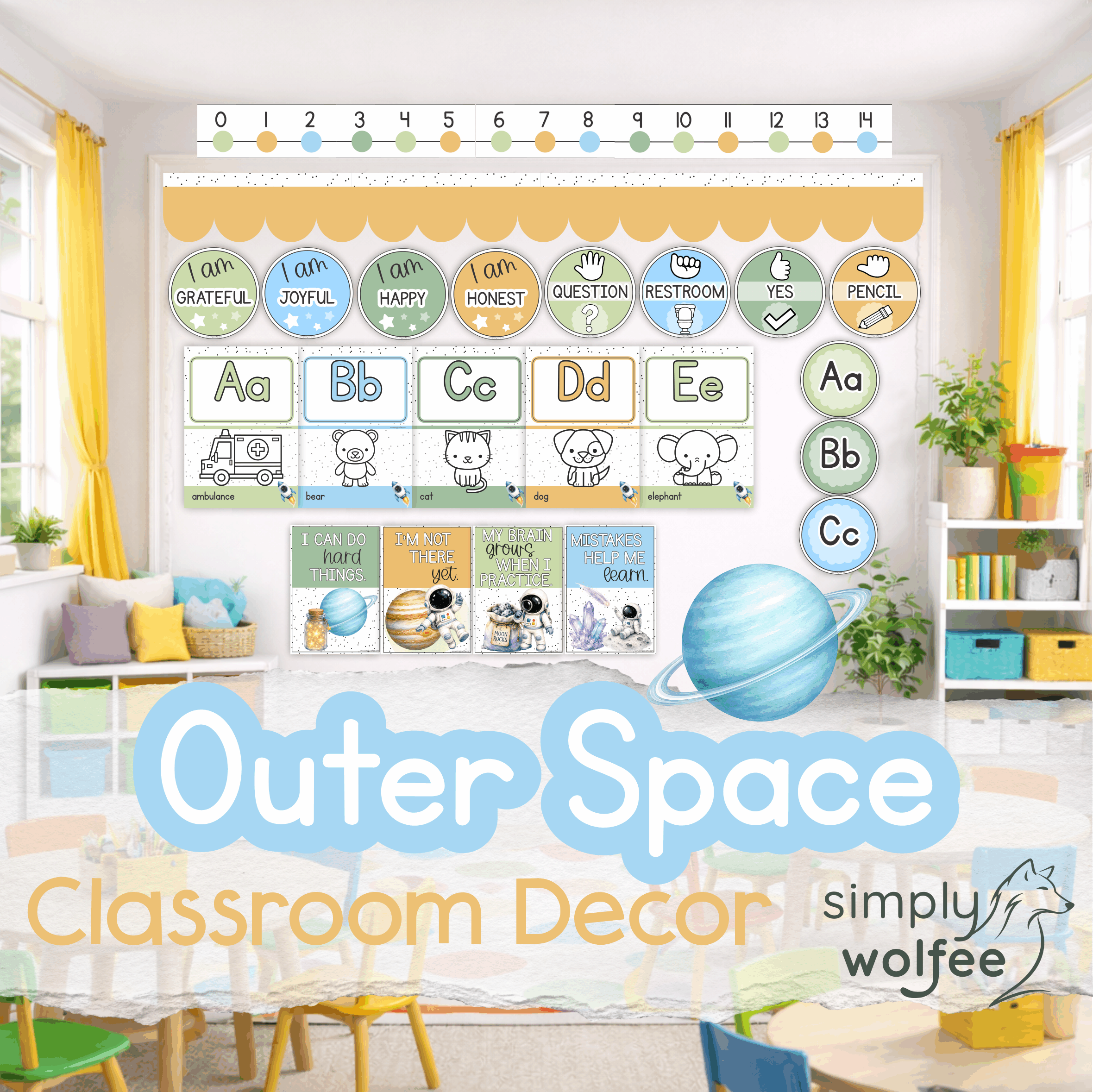 Outer Space Class Decor - Full Bundle Editable