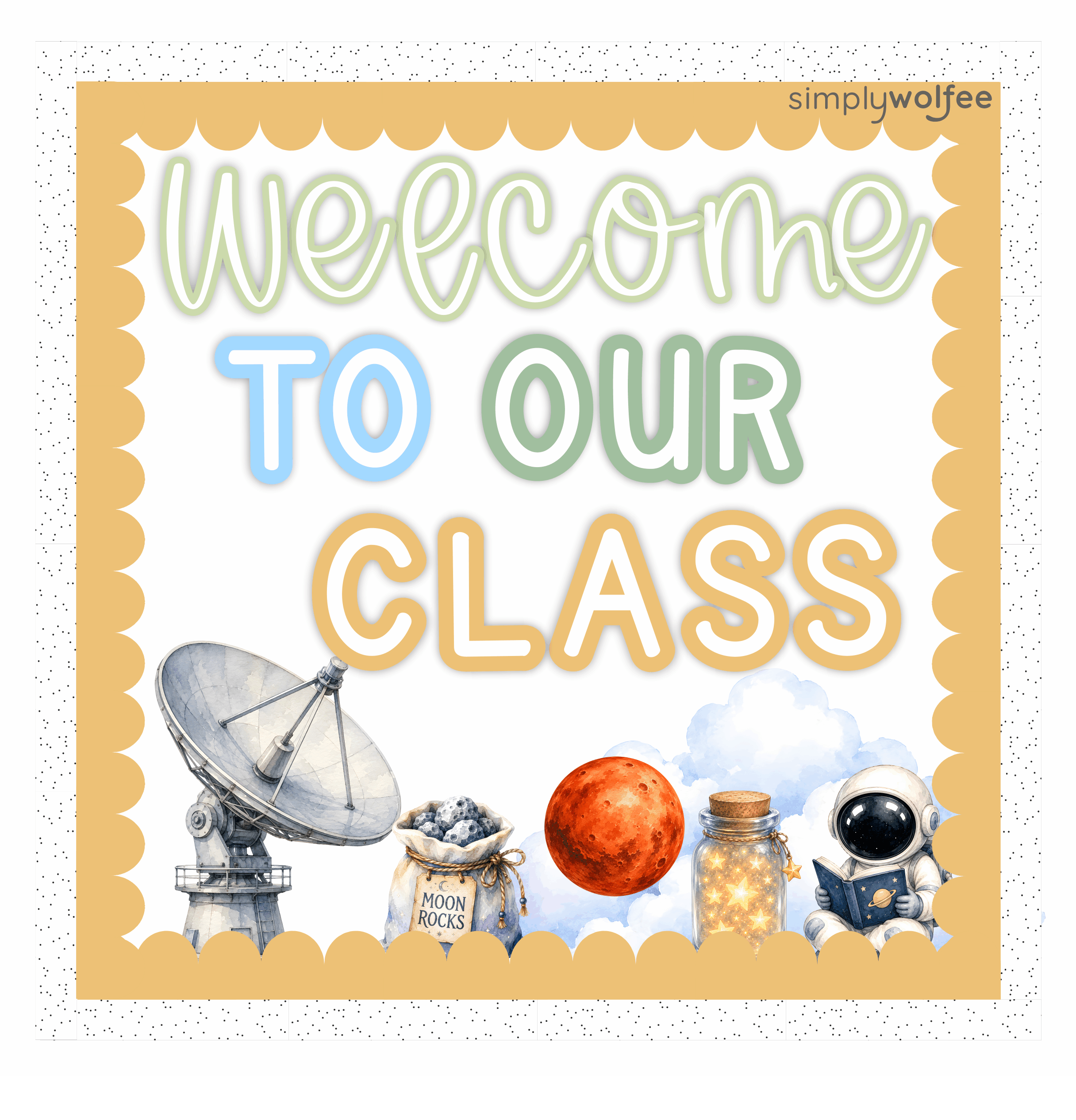 Outer Space Class Decor - Full Bundle Editable - Image 2