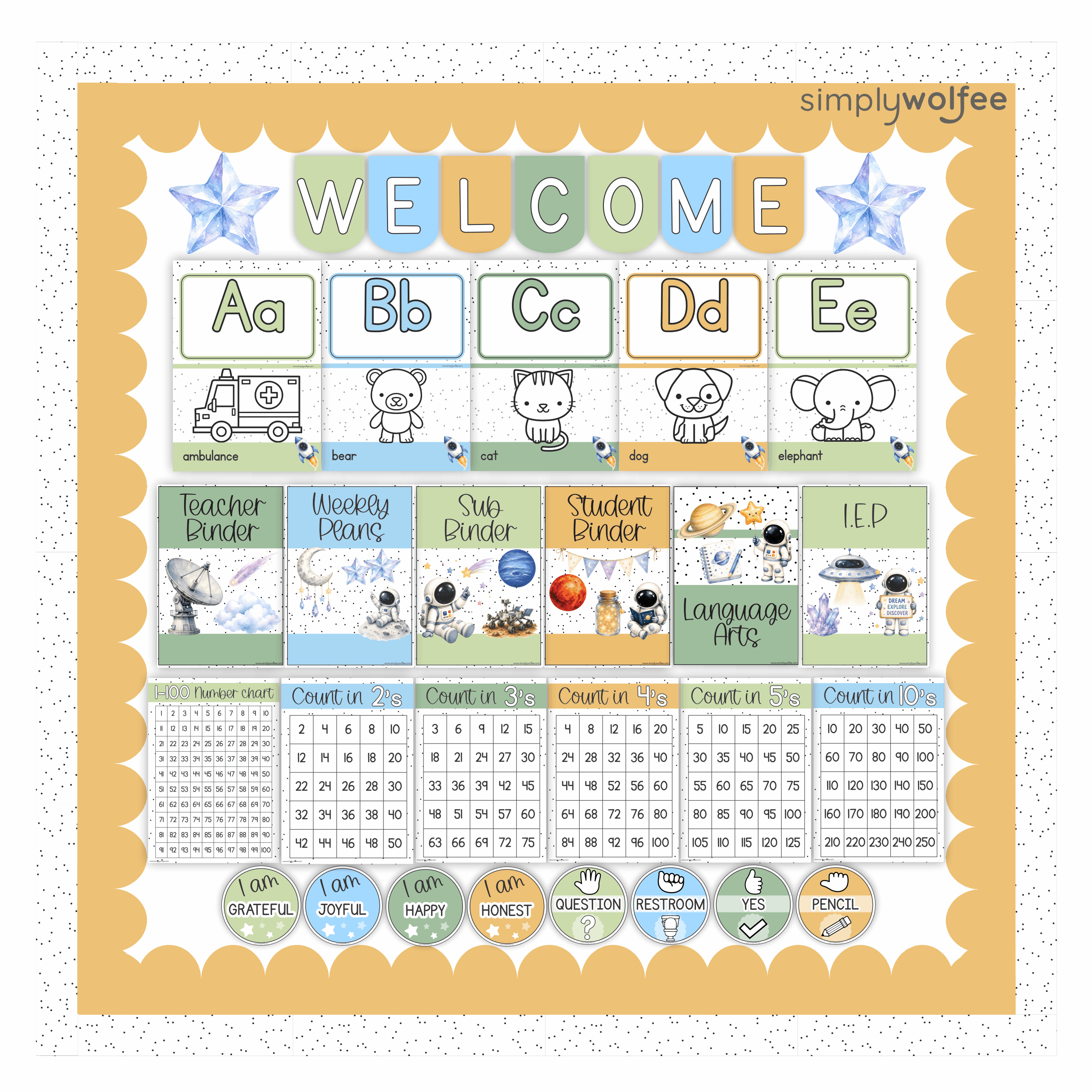 Outer Space Class Decor - Full Bundle Editable - Image 3