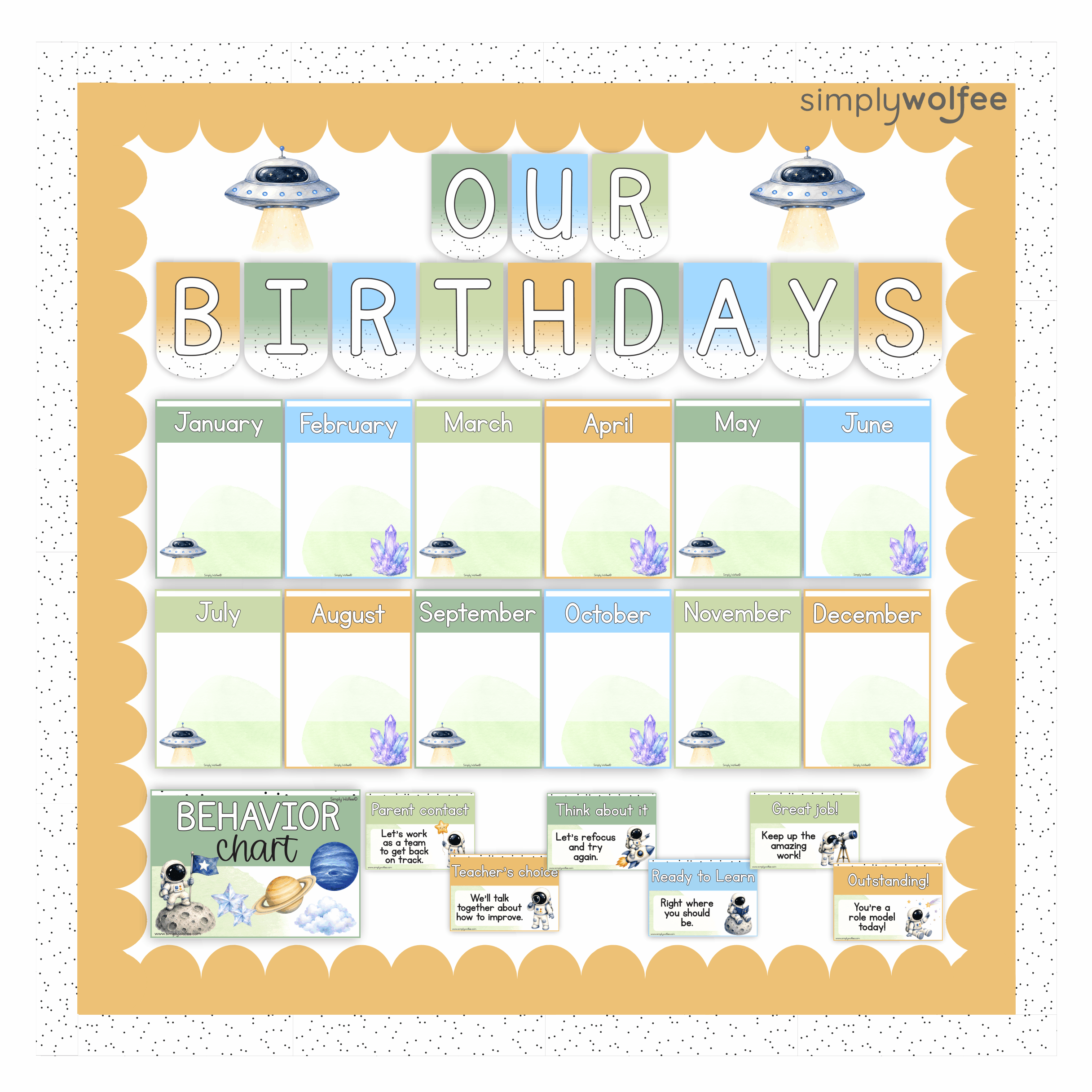 Outer Space Class Decor - Full Bundle Editable - Image 7