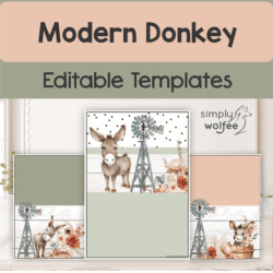 Modern Donkey - Editable Templates