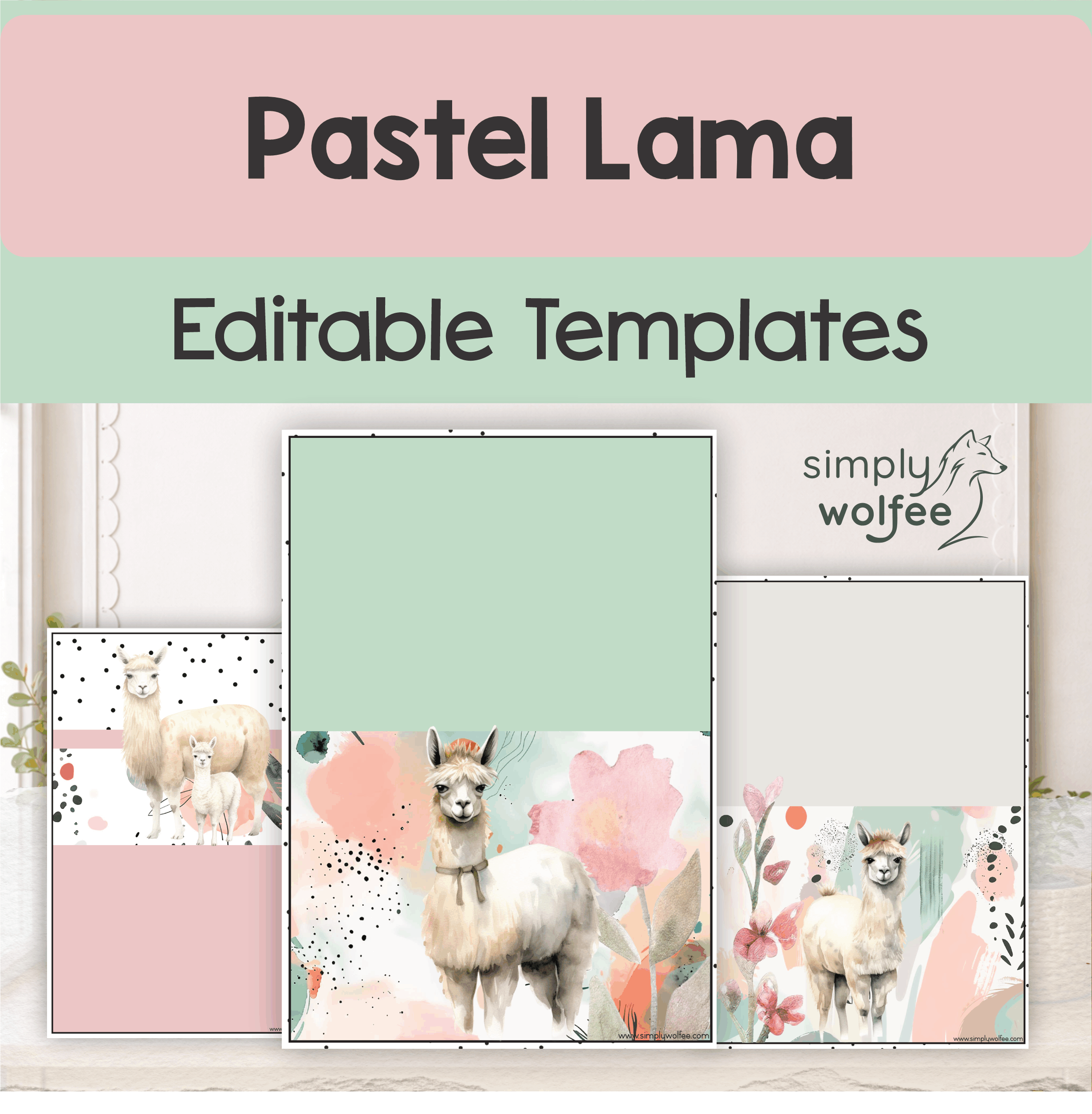 Pastel Lama - Editable Templates