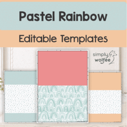 Pastel Rainbow - Editable Templates