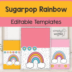 Sugarpop Rainbow - Editable Templates