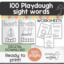 My 100 Sight Words and Playdough Book