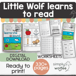 Little Wolf learns to read