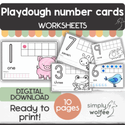 Play Dough Number Cards