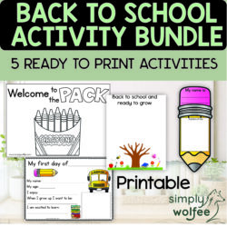 Back To School Activity Bundle